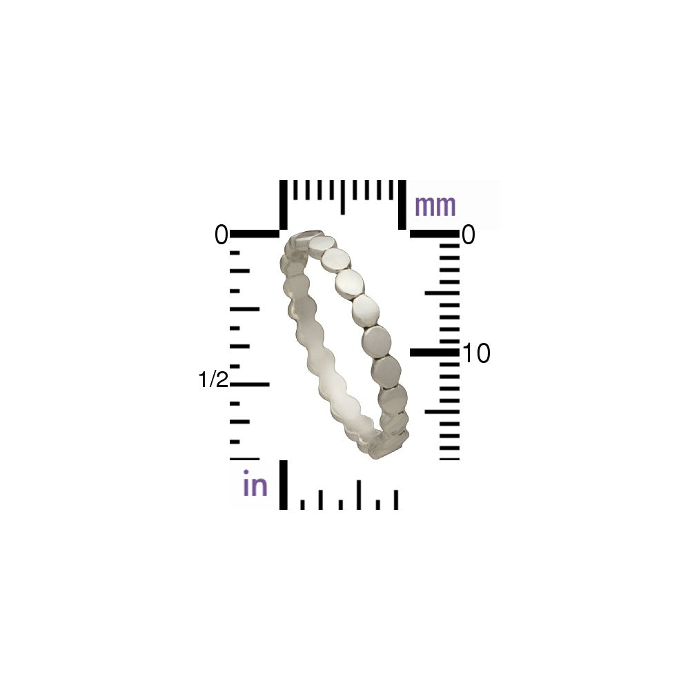 Sterling Silver Stacking Ring - Dot Pattern