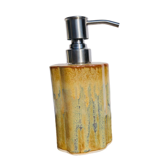 Stoneware Pottery Pump Soap Dispenser