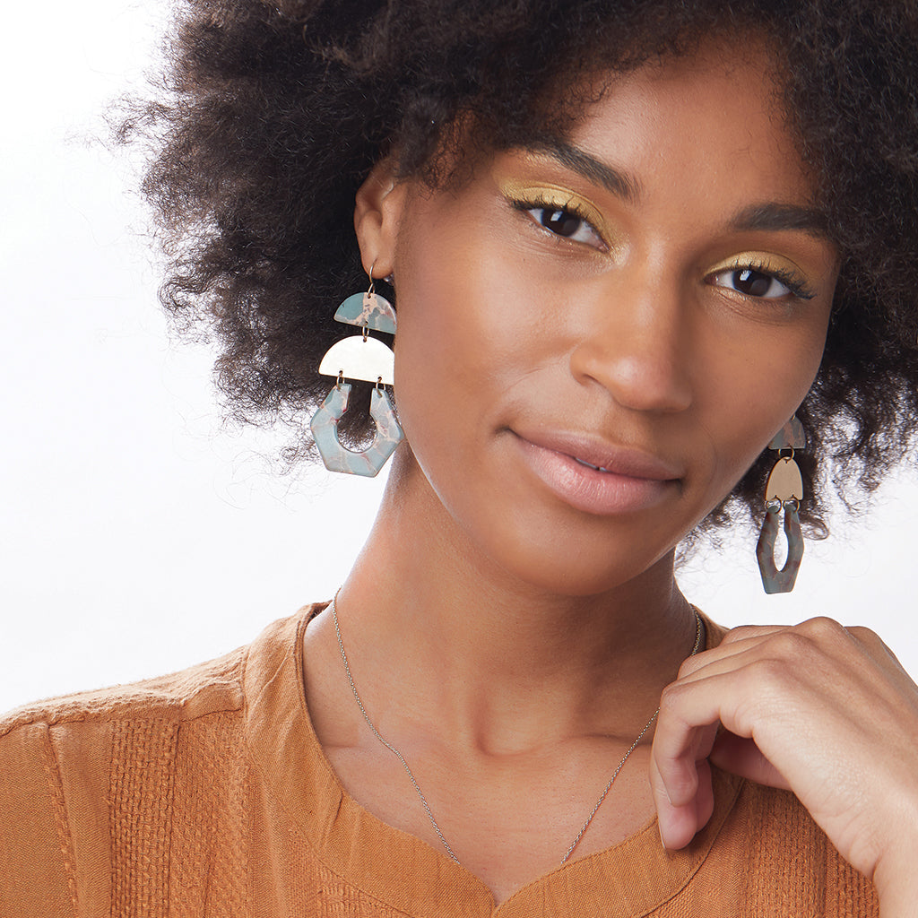 Stone Cutout Earrings