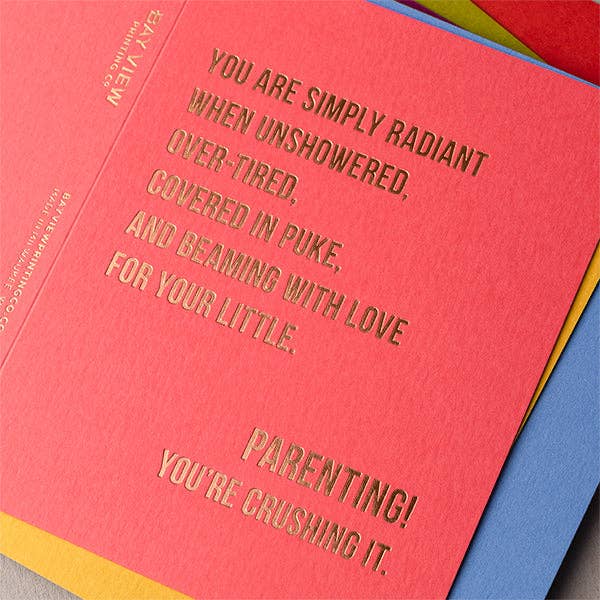 Parenting Is Freaking Hard Greeting Card