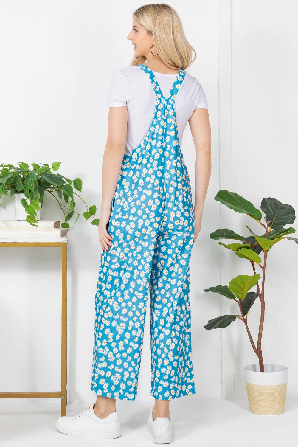 Daisy Flower Corduroy Overall