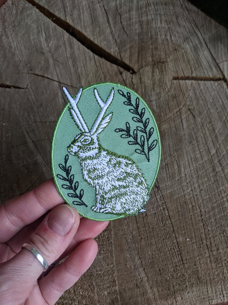 Jackalope Iron-On Patch