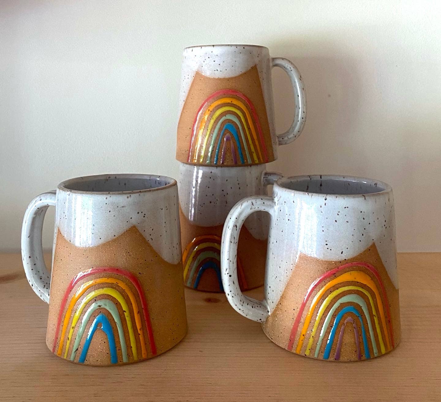 Rainbow Mug Handmade Ceramic