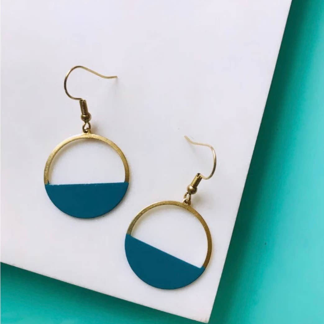 Crescent Hoop Earrings-Assorted Styles