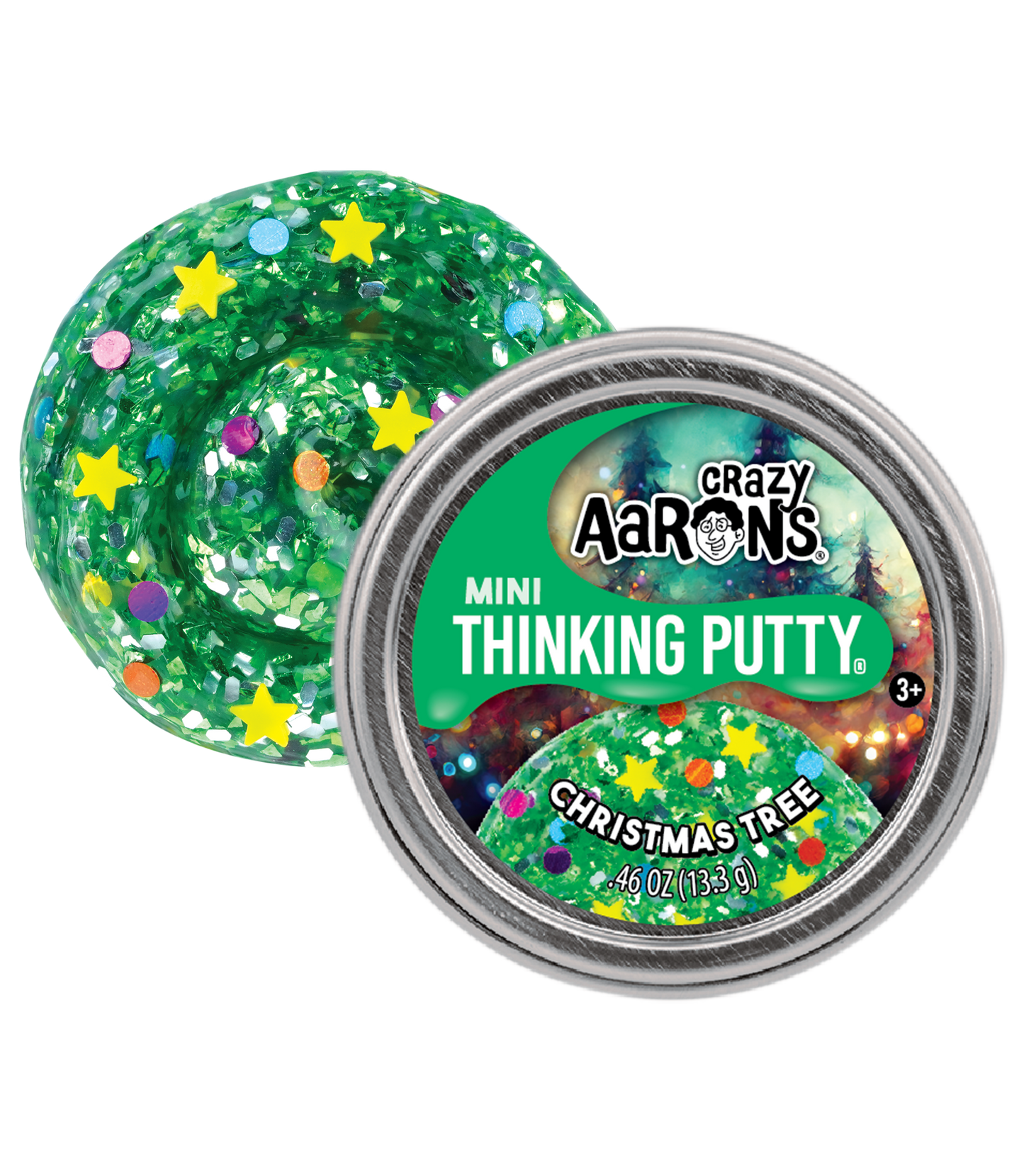 Mini Christmas Tree - 2" Thinking Putty Tin