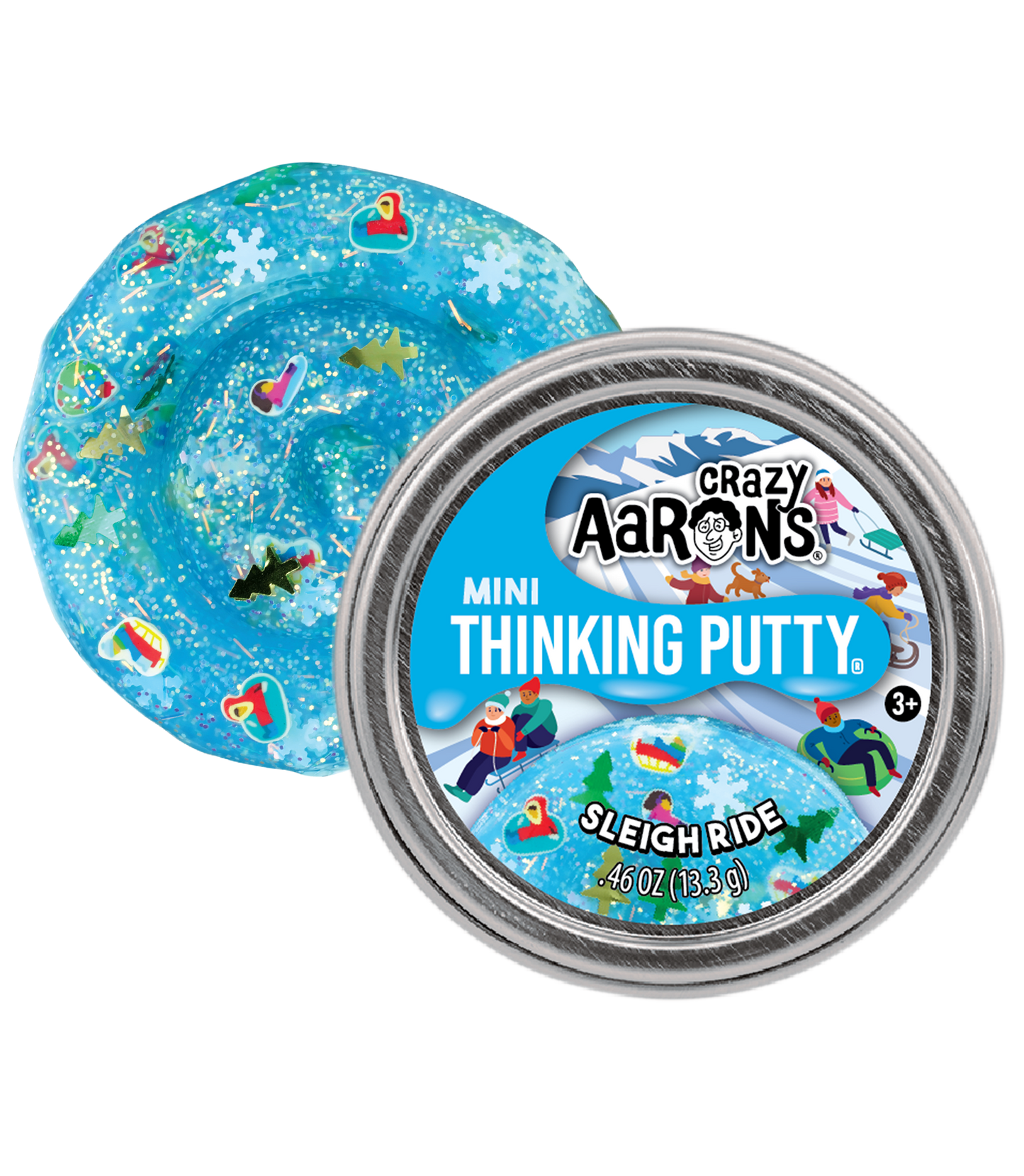 Mini Sleigh Ride - 2" Thinking Putty Tin