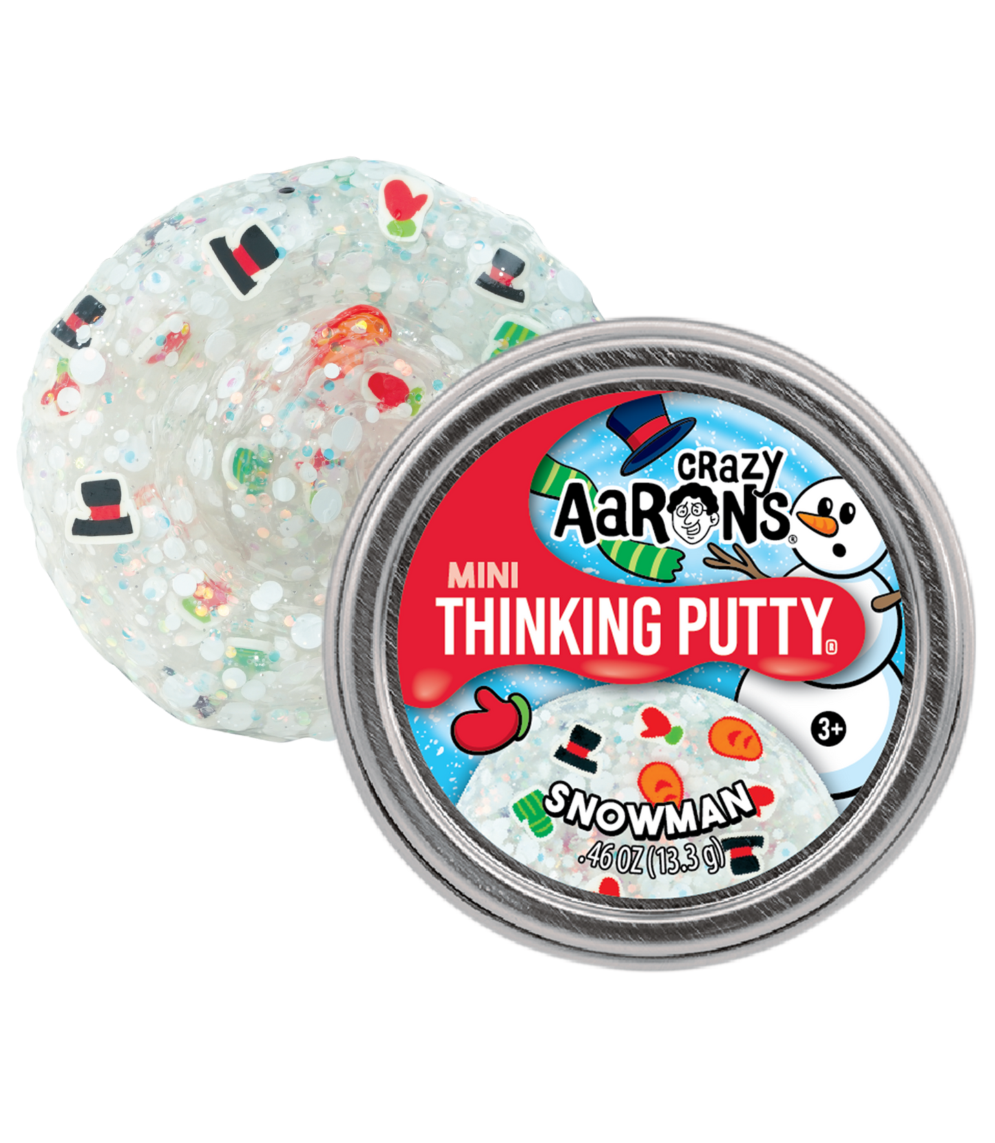 Mini Snowman - 2" Thinking Putty Tin