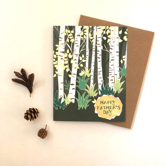 Father's Day Birch Trees Card