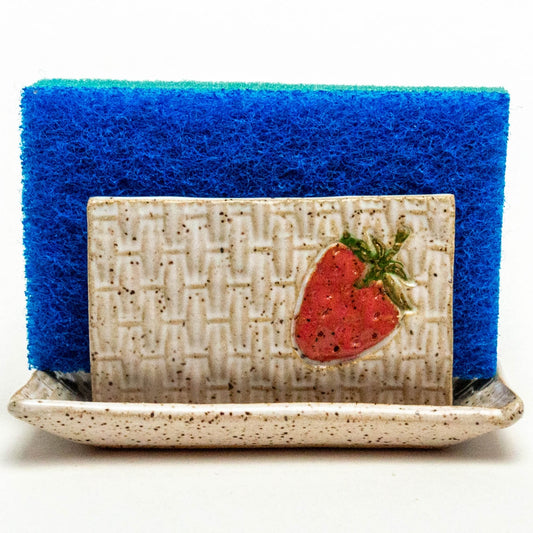 Strawberry Pattern Ceramic Sponge Holder