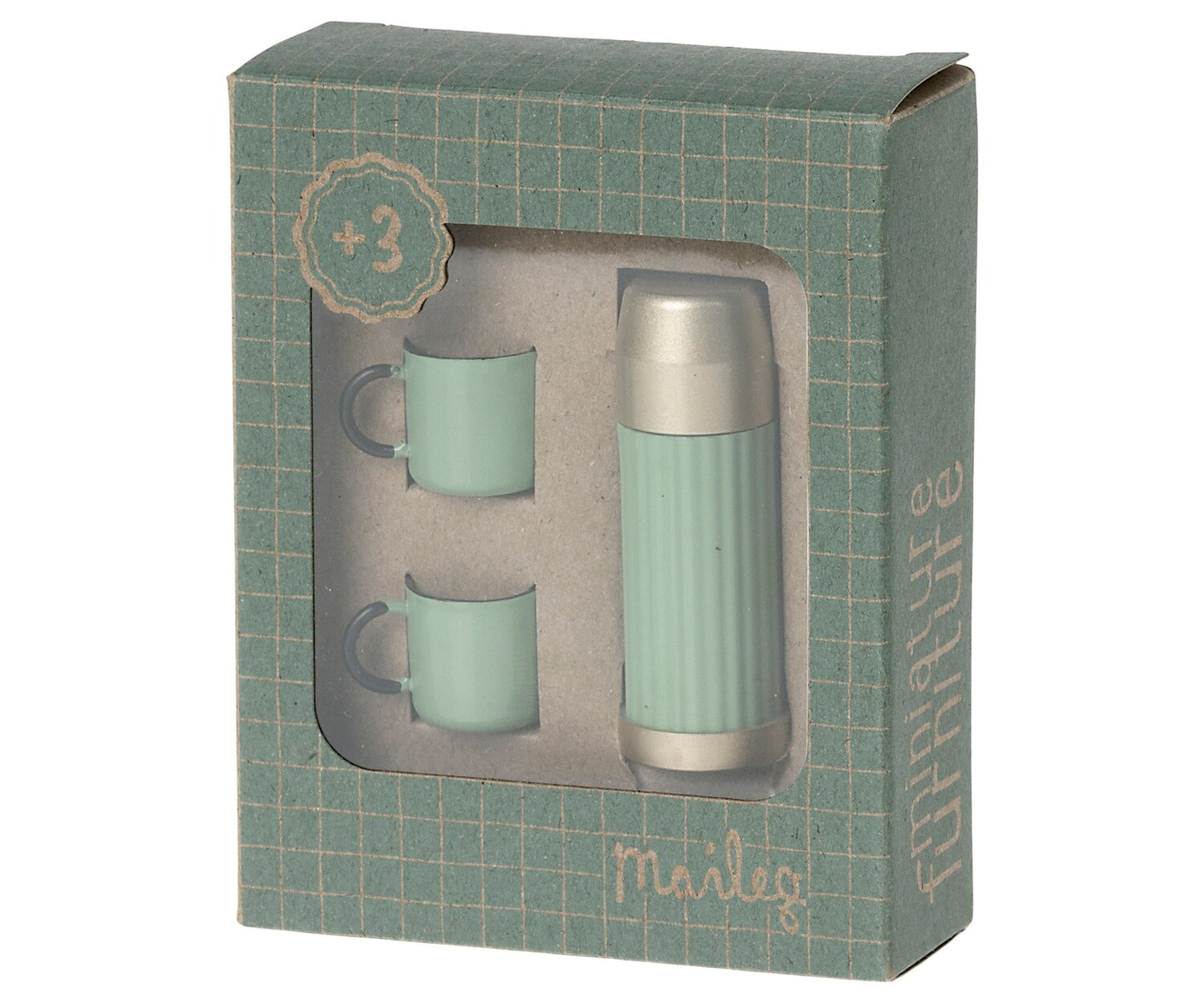 Maileg Thermos And Cups - Mint