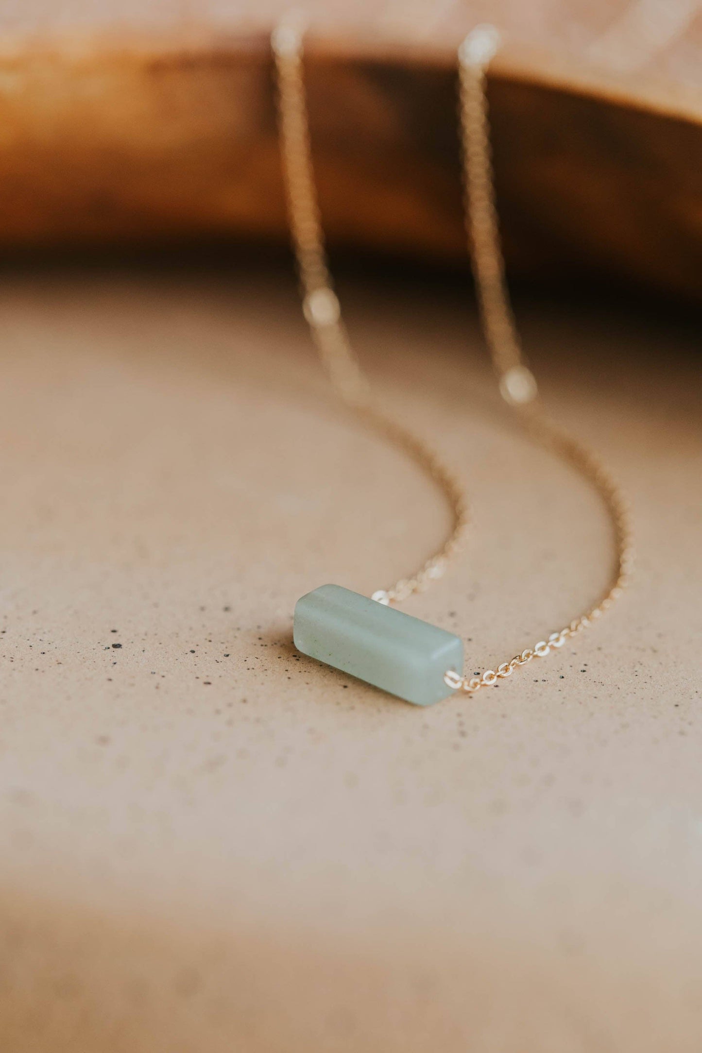 Seafoam Gemma Necklace | 14kt Gold Fill + Sterling Silver