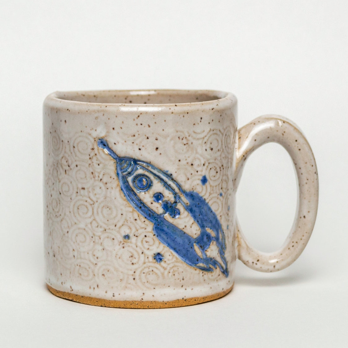 Rocket Design Handmade Ceramic 10oz Mug