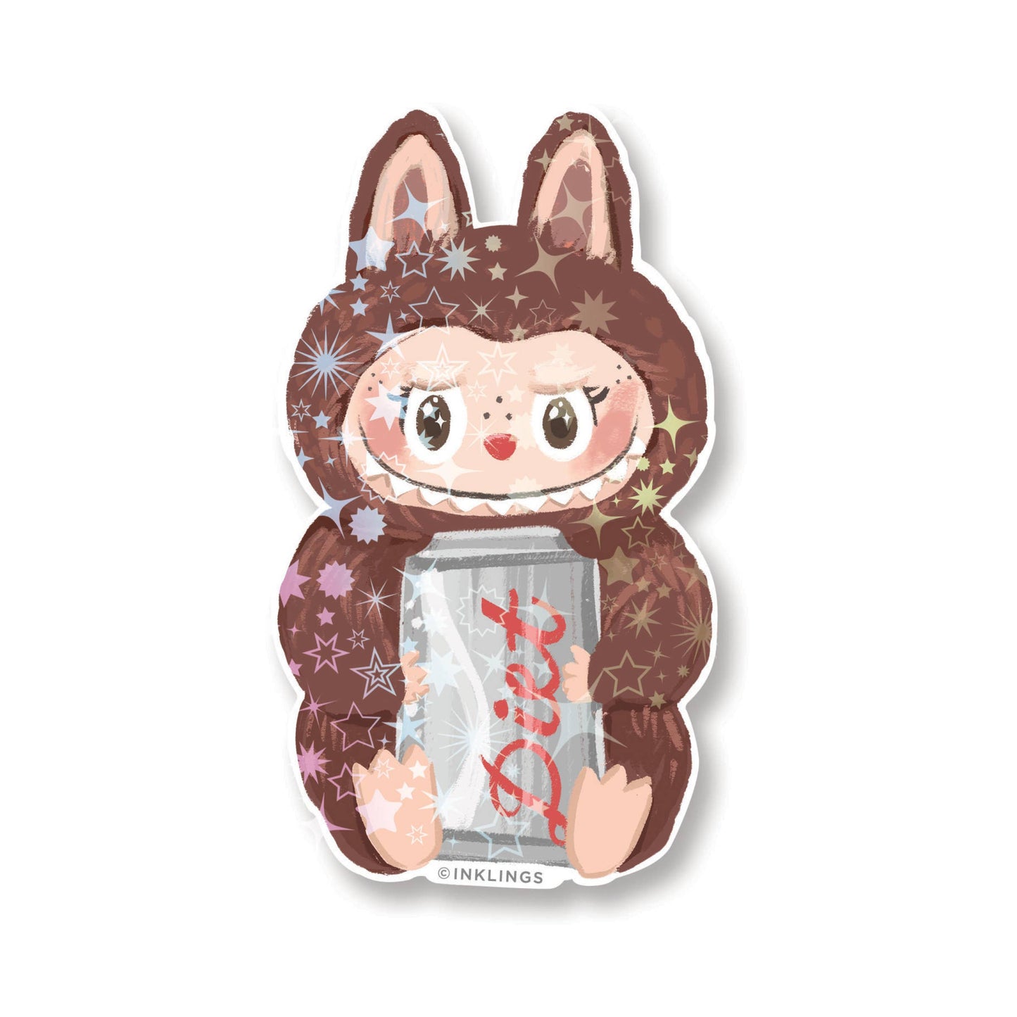 Holographic Vinyl Sticker - Labubu Monster