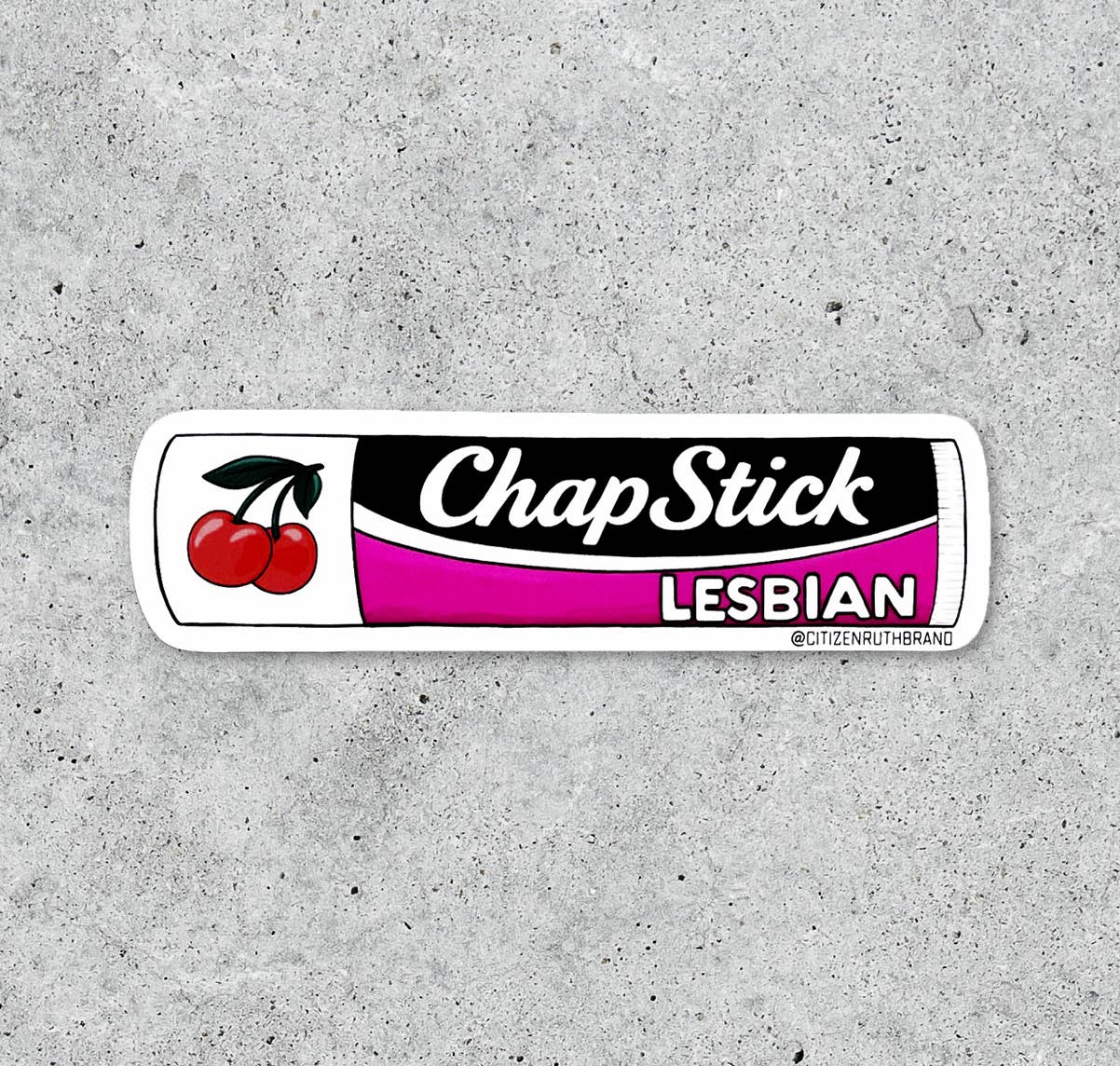 Chapstick Lesbian Vinyl Sticker