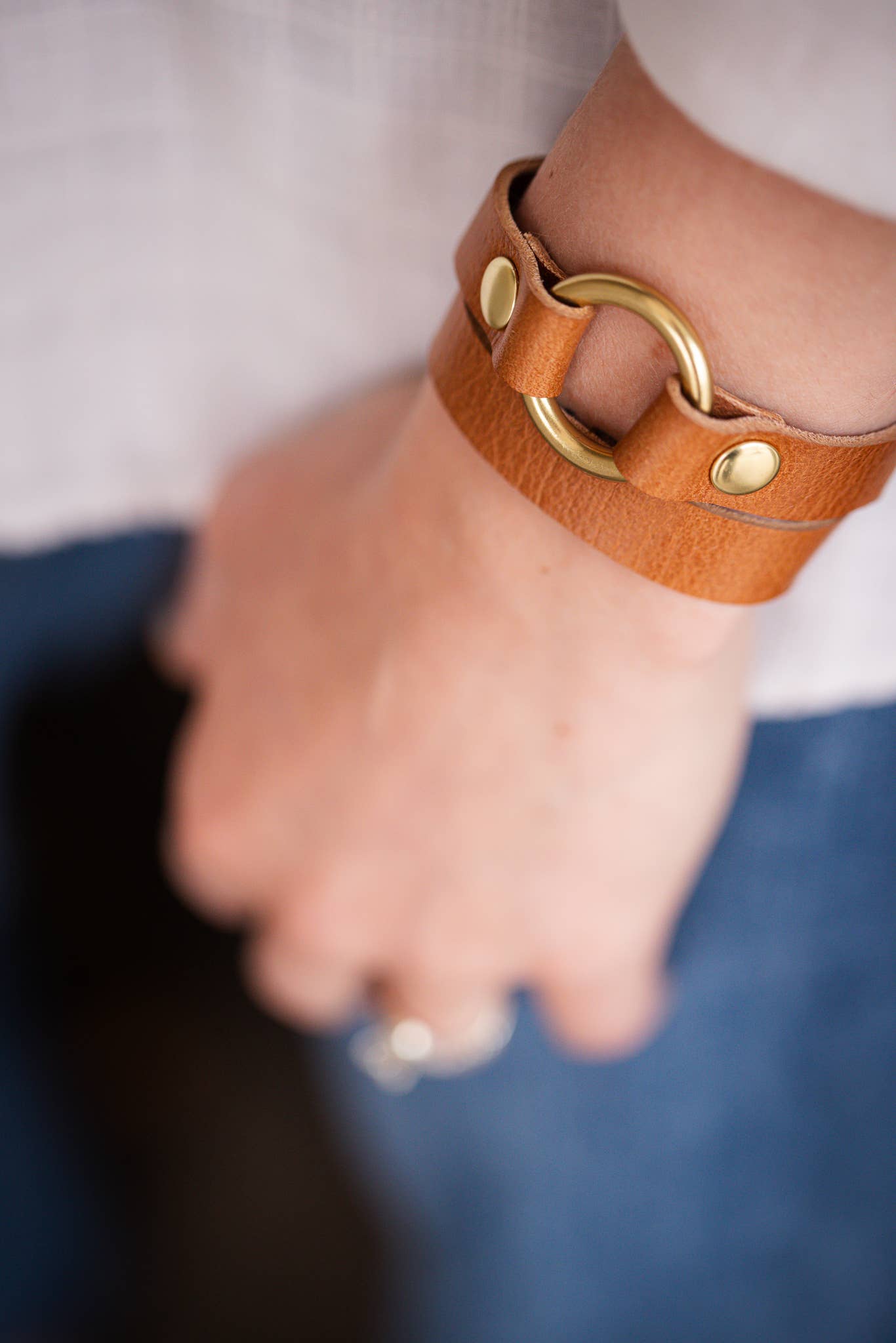 Leather Bracelet - O-Ring Wrap