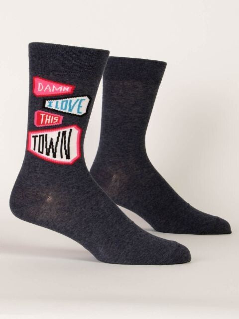 Damn I Love This Town Men's Crew Socks