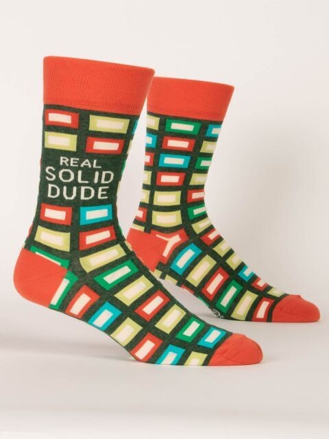 Real Solid Dude Men's Crew Socks