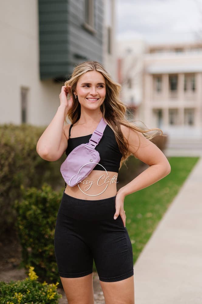 Nylon Belt Bag- Lilac