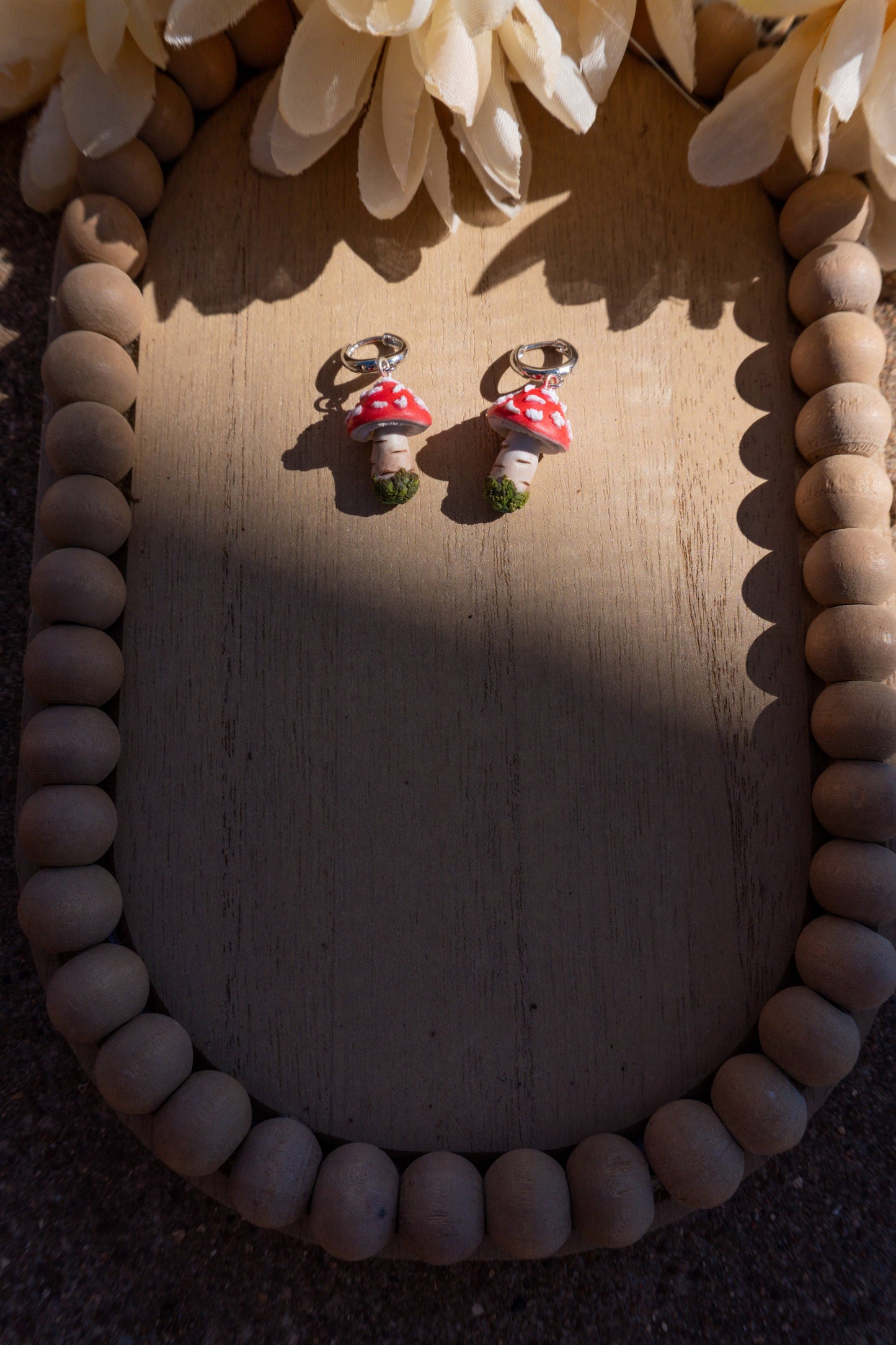 Red Toadstool Mushroom Earrings