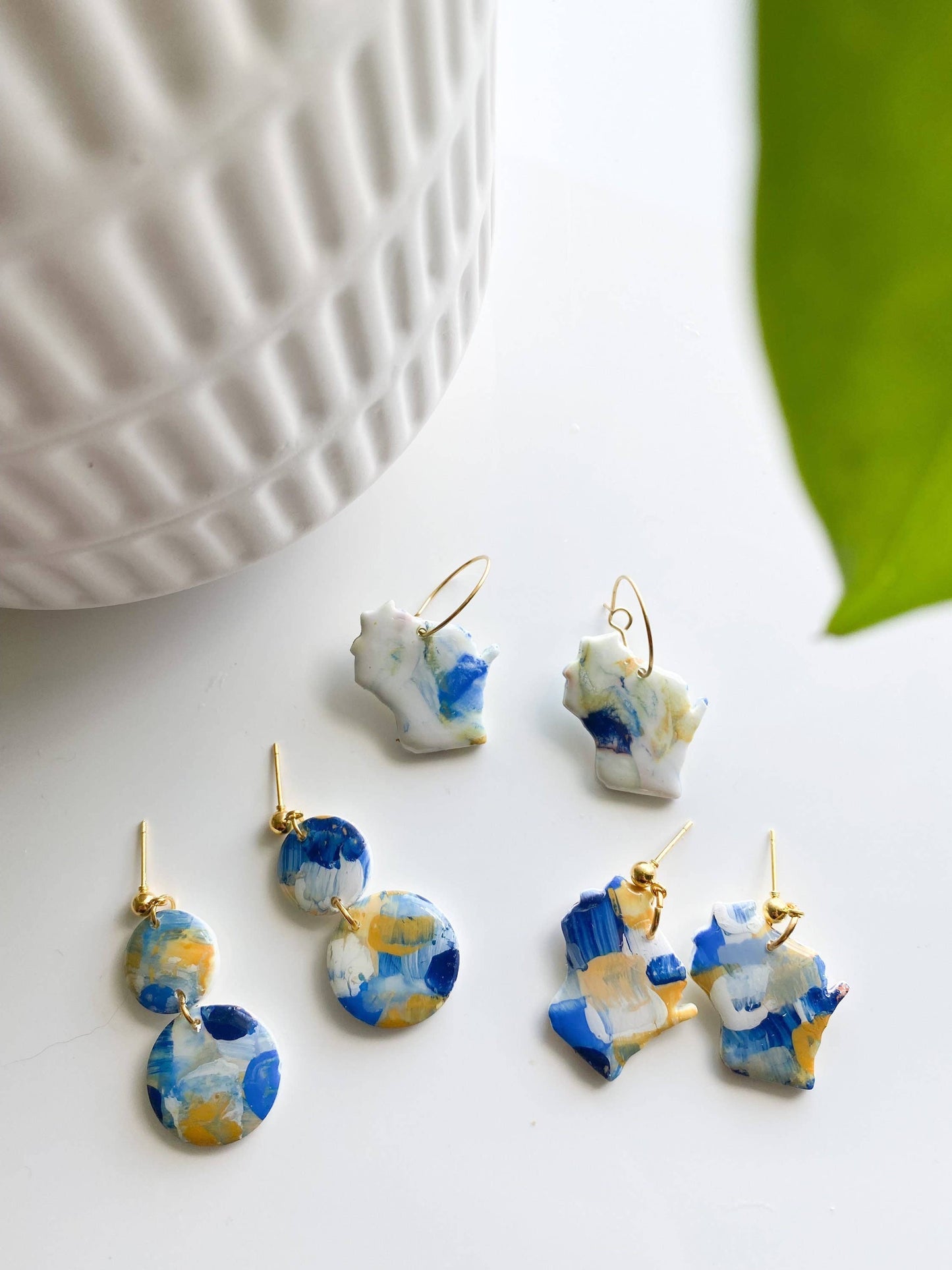 Hand Painted Milwaukee Brewers Earrings