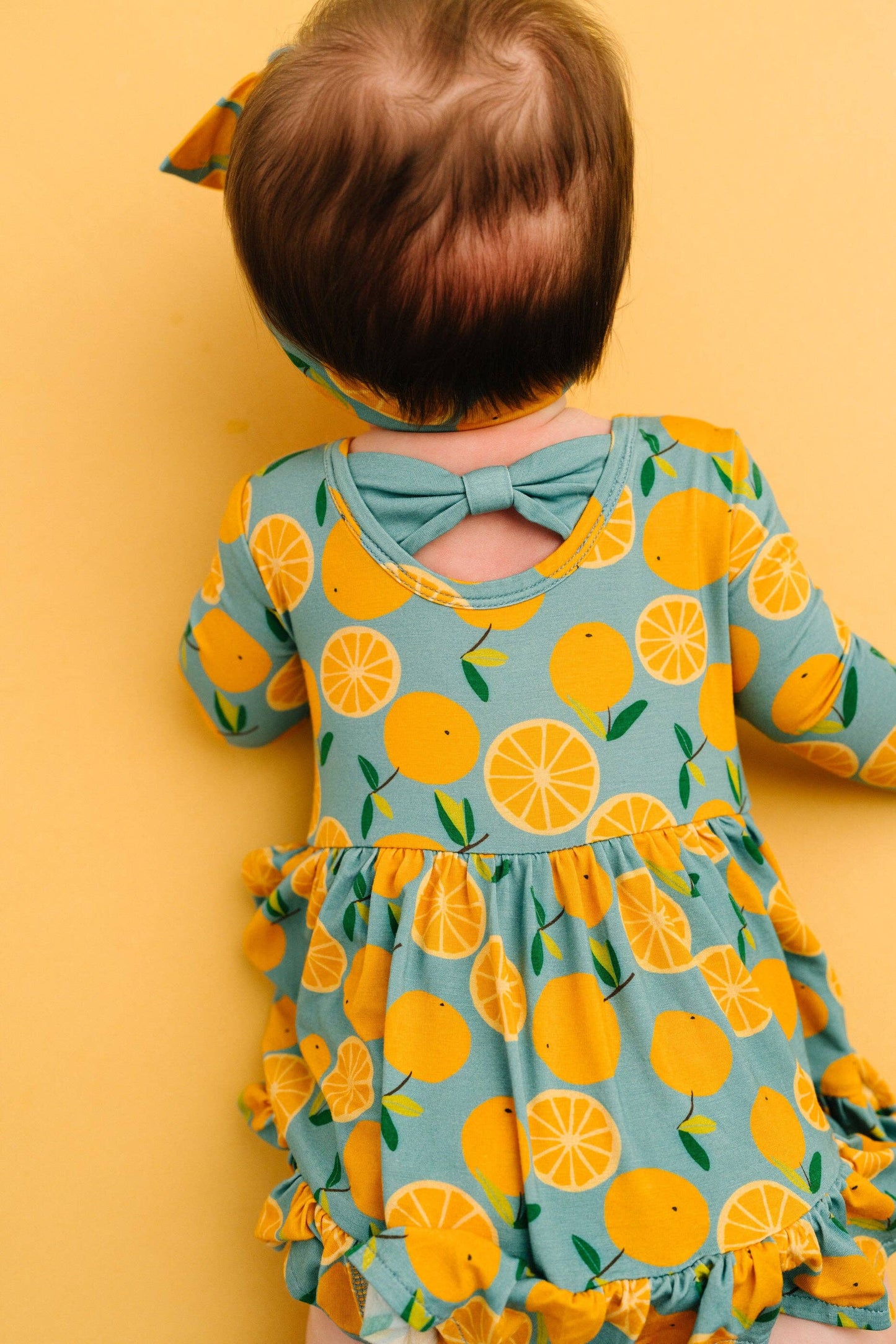 Orange Breeze Bodysuit Bamboo Dress