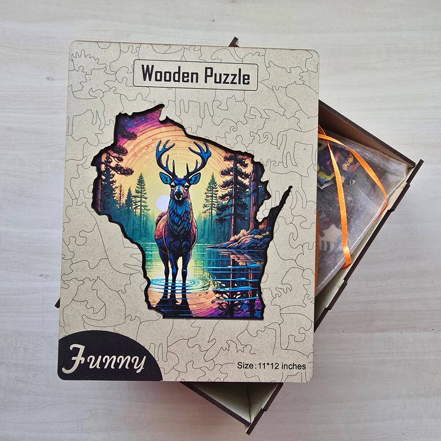 Wisconsin wooden puzzle