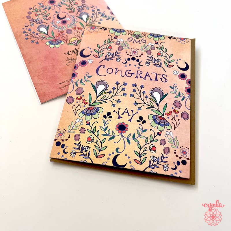 Congrats Card OMG Yay Greeting Card