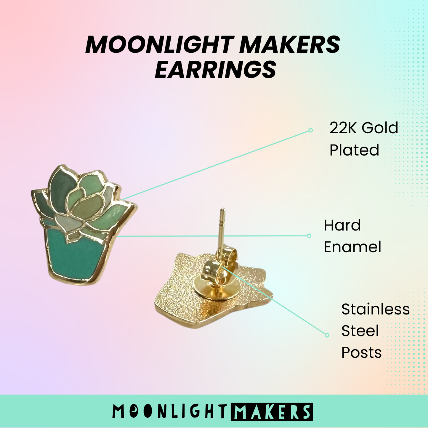 Disco Ball Earrings - 22k Gold Plated Studs - Swiftie, Gift