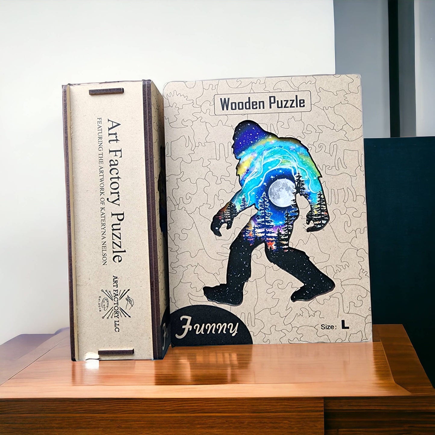 Sasquatch shape wooden puzzle