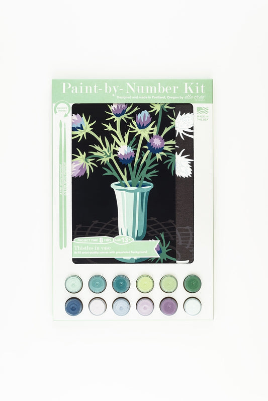 Thistles in Vase Paint-by-Number Kit