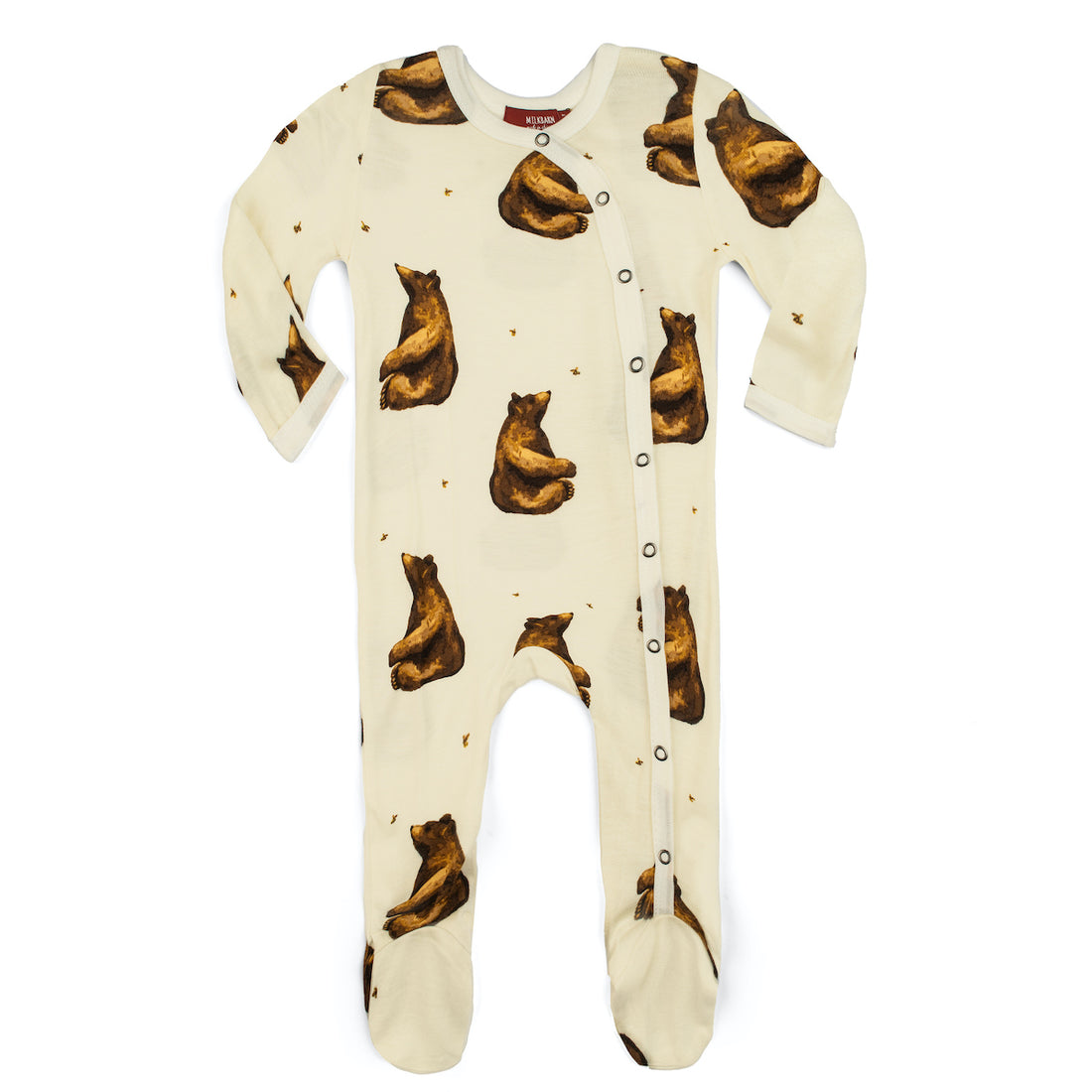 Bamboo Footed Romper Honey Bear