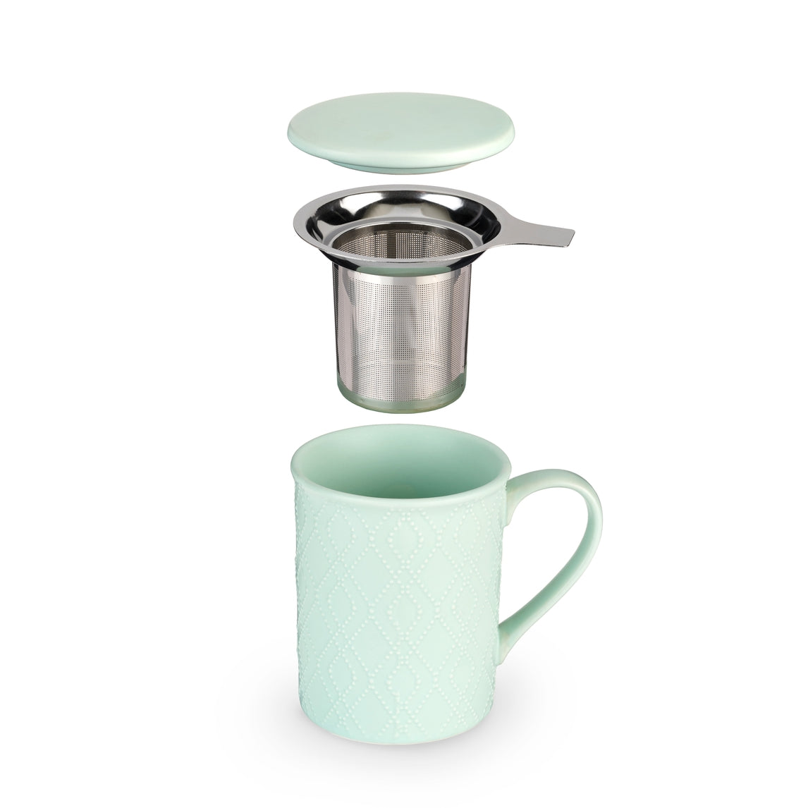 Annette Souk Mint Ceramic Tea Mug & Infuser by Pinky Up