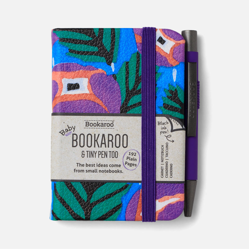 Baby Bookaroo Notebook (A7) Purple Turquoise Floral