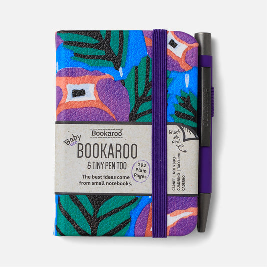 Baby Bookaroo Notebook (A7) Purple Turquoise Floral