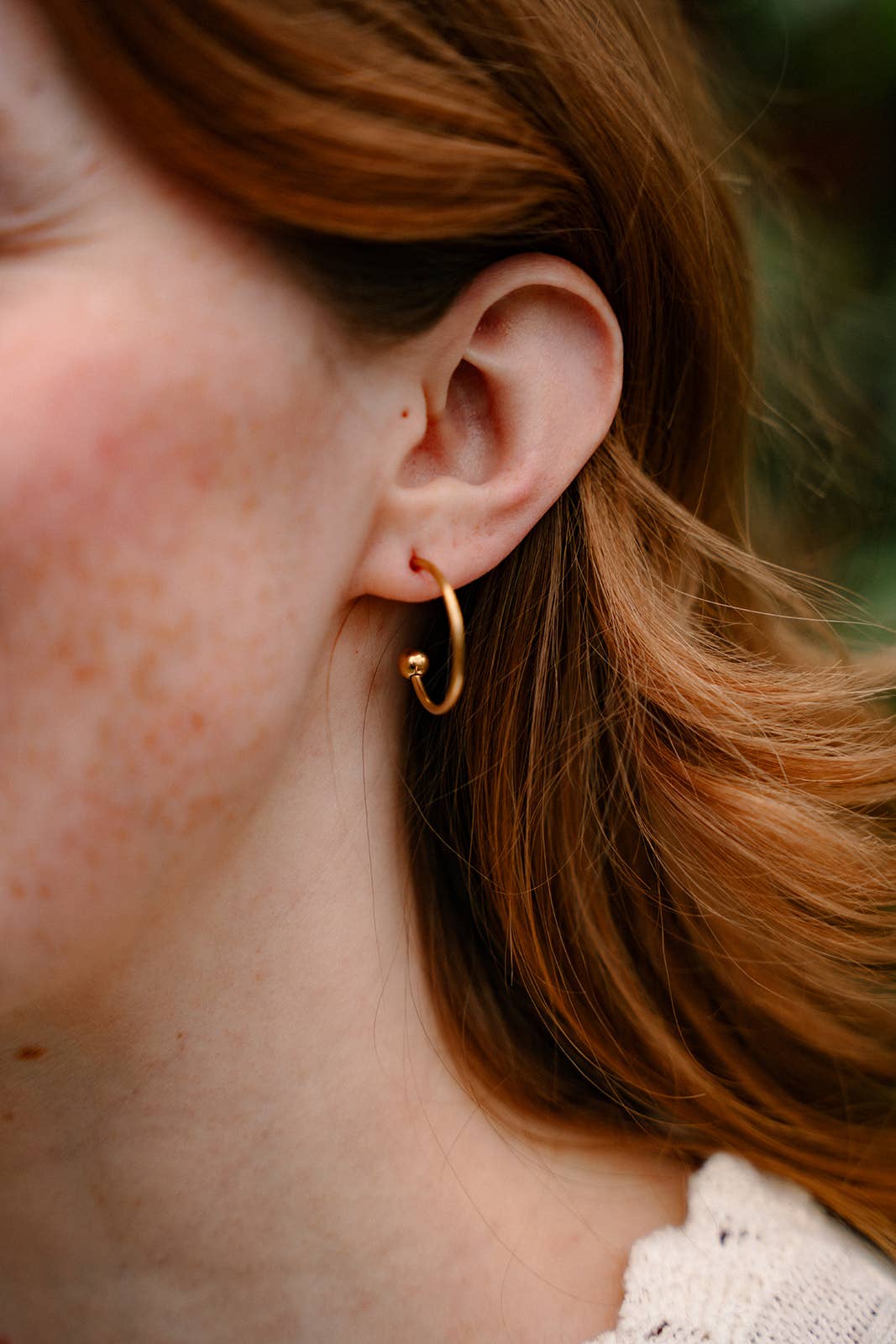 Magnolia Hoops - Amber