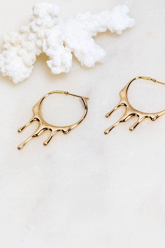 Rain Hoops -18K Gold Plated