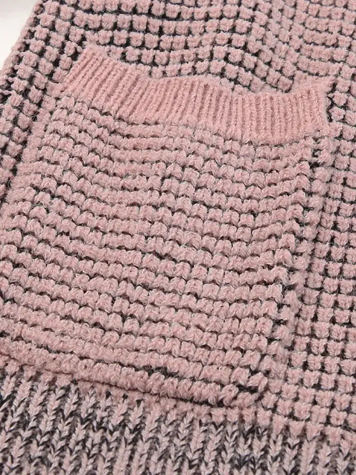 Chunky Waffle Knit Oversized Collared Cardigan