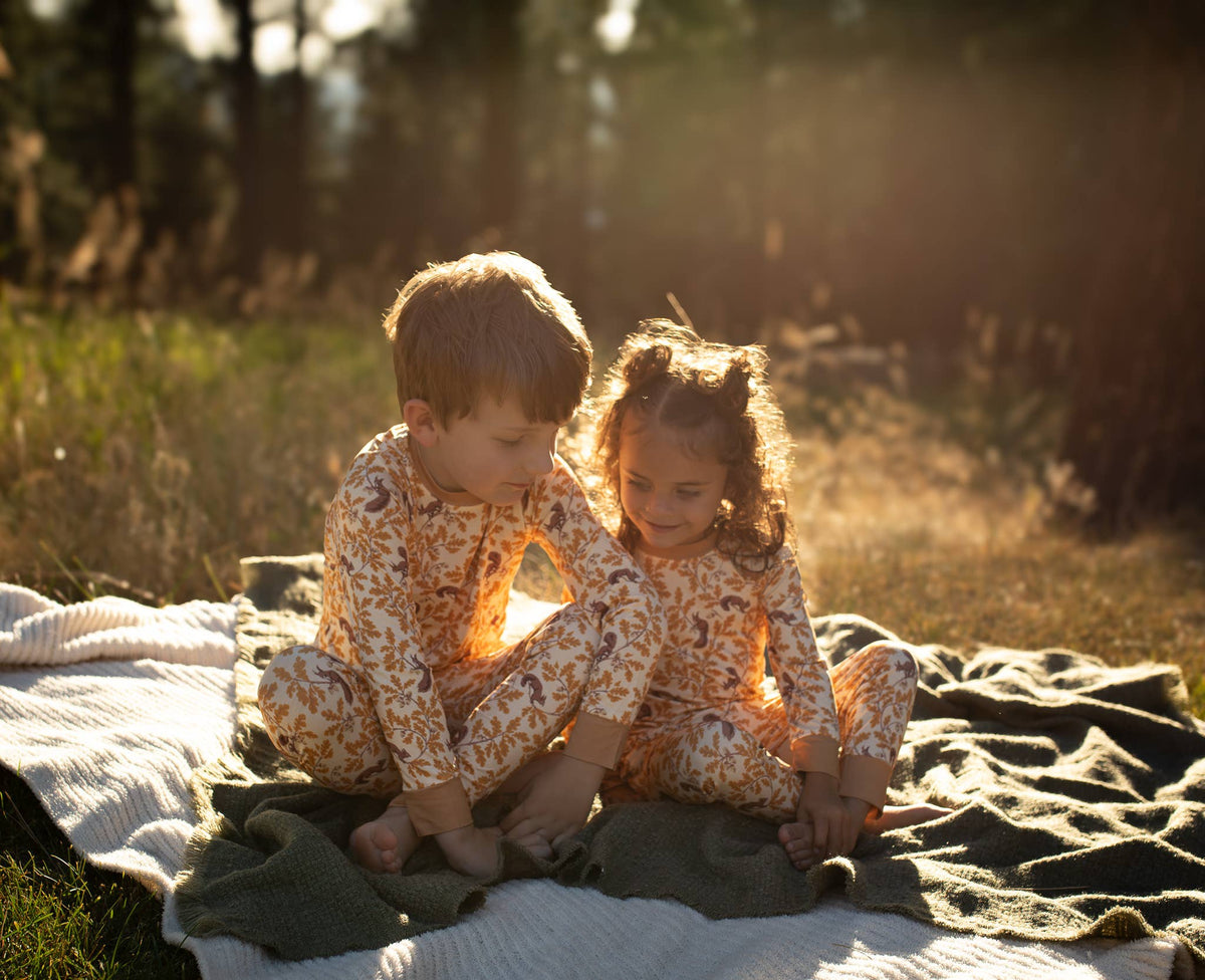 Harvest Squirrels Bamboo Pajamas