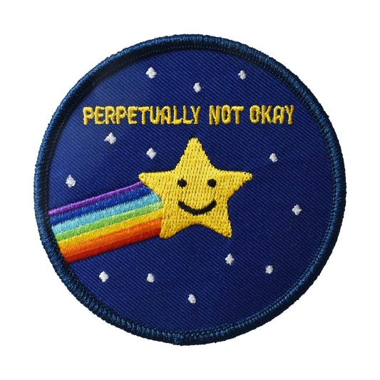 Perpetually Not Okay Embroidered Iron-on Patch