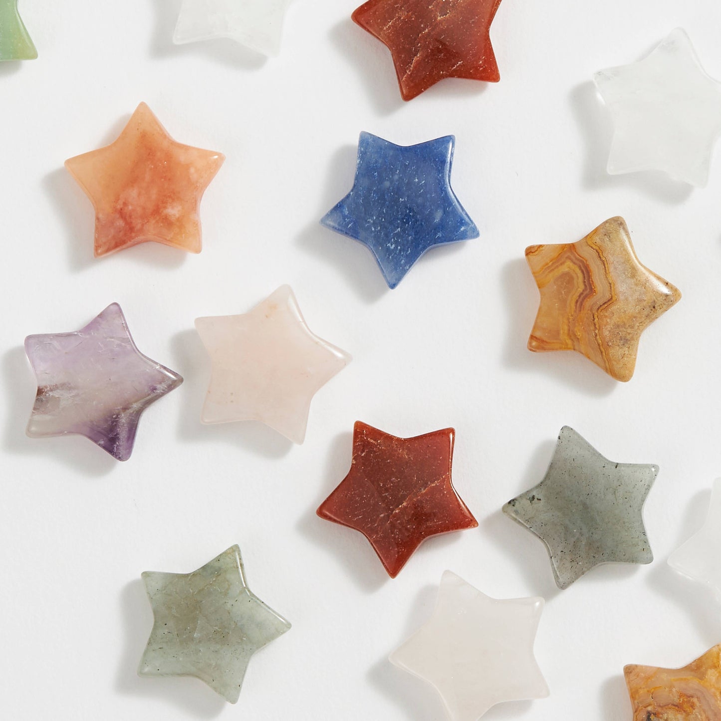 Assorted Carved Crystal Stars ⭐