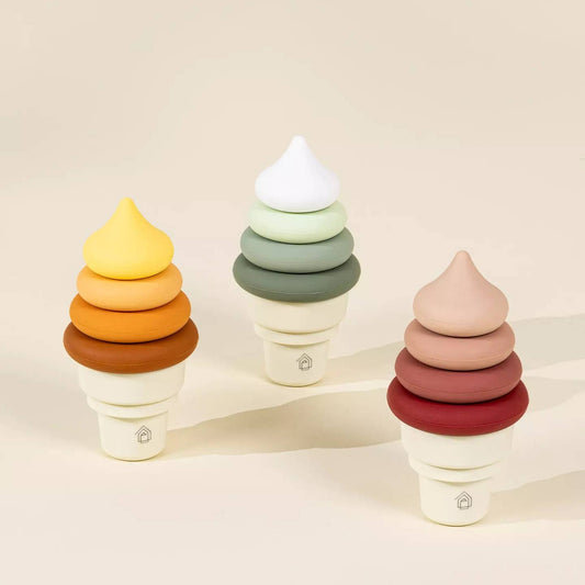 3 Sets of Silicone Stackable Ice Cream Cones (18 Pcs)