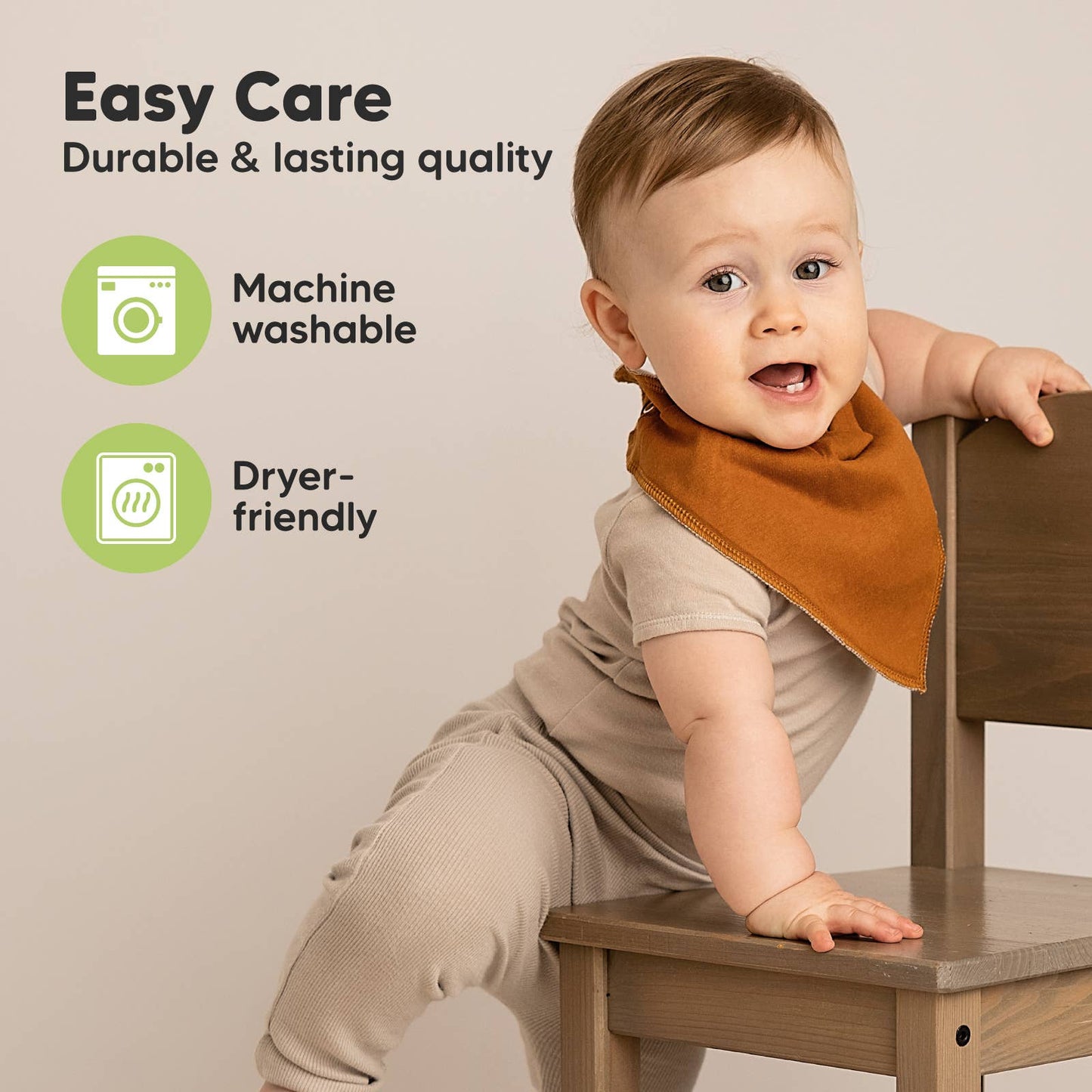 8-pack Baby Bandana Bibs for Boys and Girls