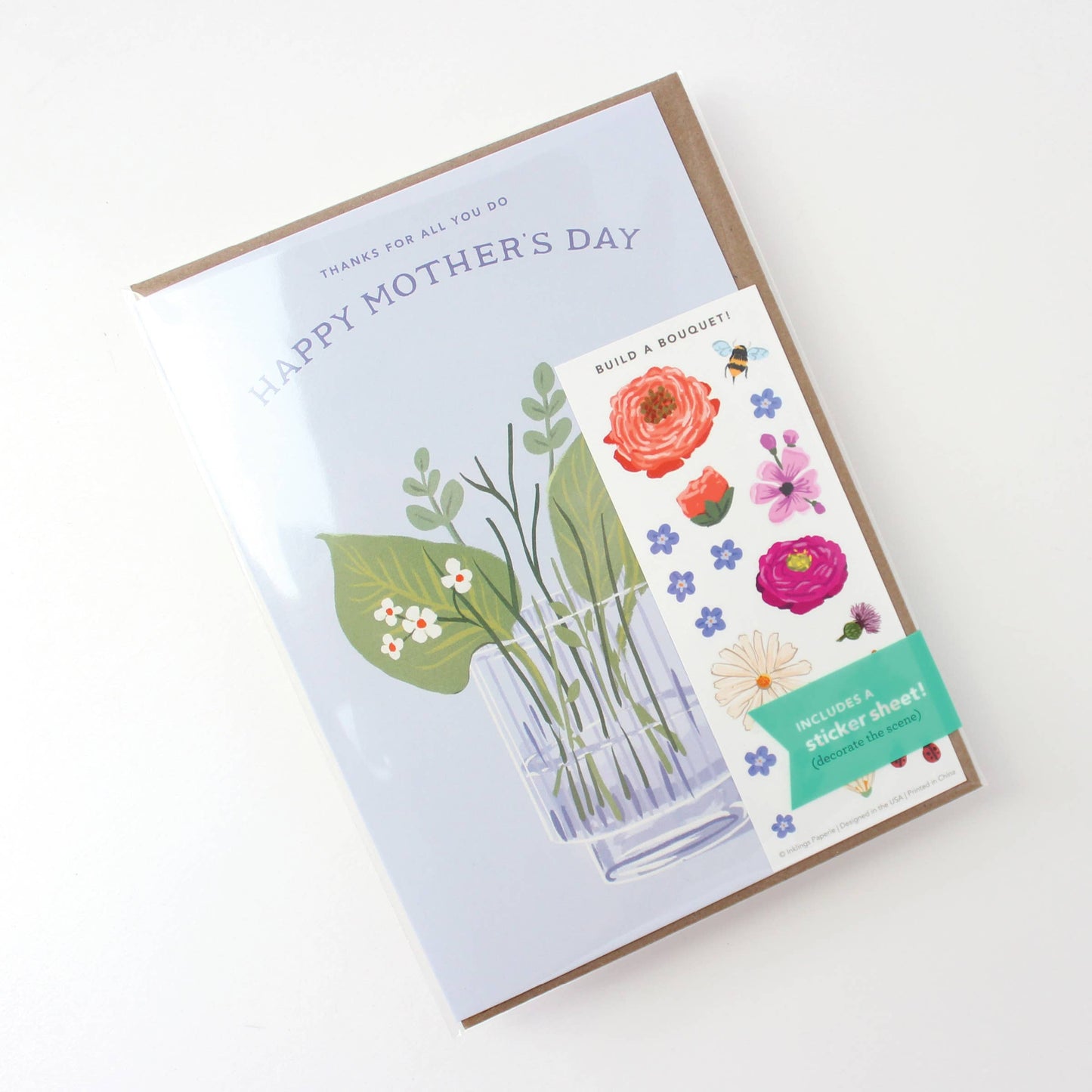 Sticker Scene Card - Mother's Day Bouquet