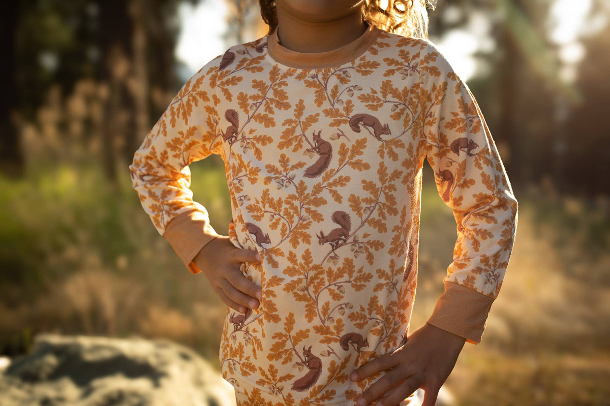 Harvest Squirrels Bamboo Pajamas