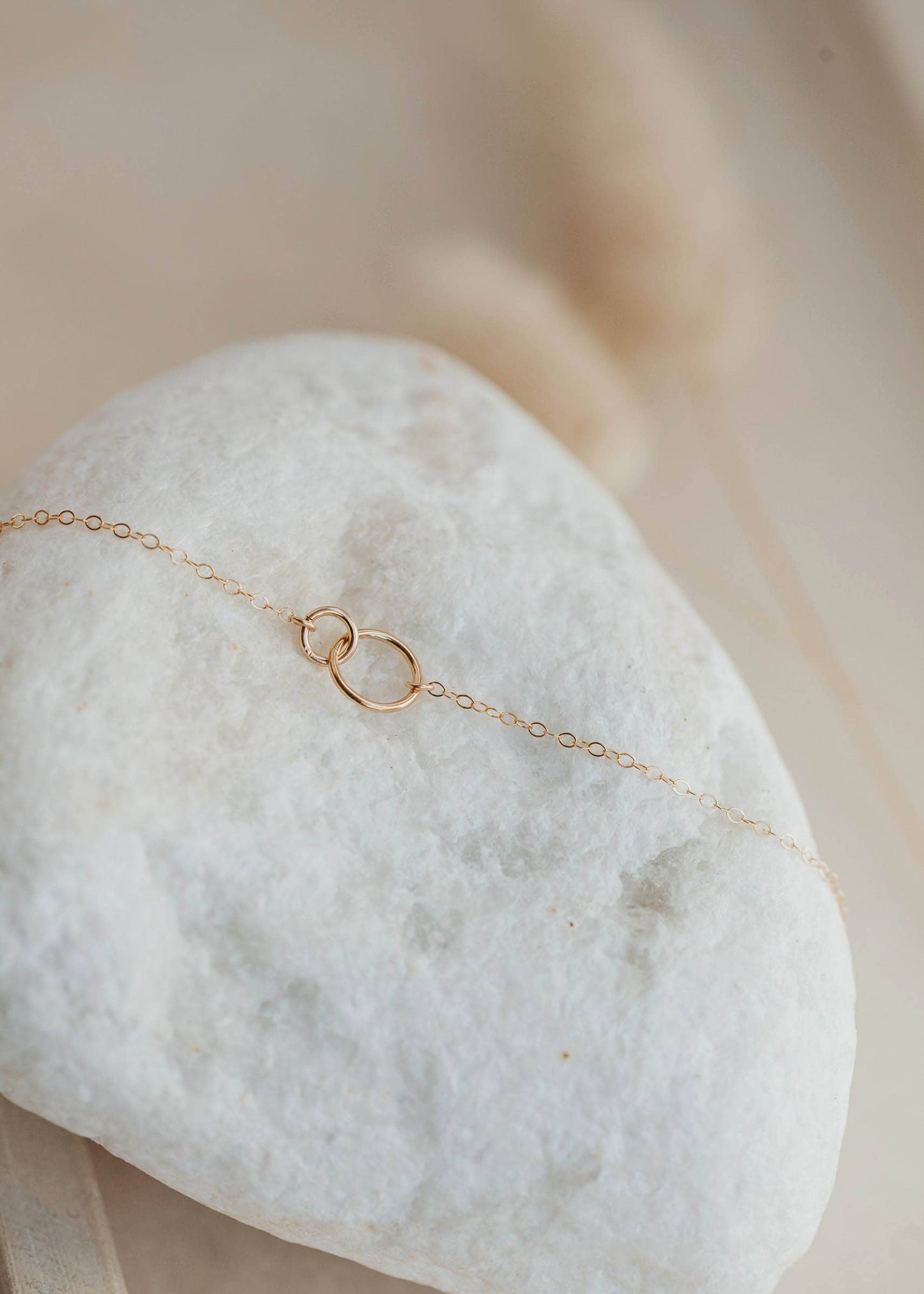 Tiny Links Necklace | 14kt Gold Fill + Sterling Silver