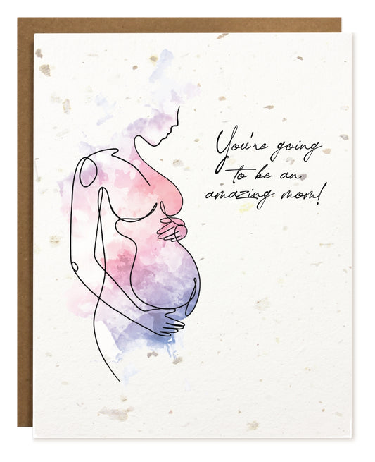 Amazing New Mom Plantable Card