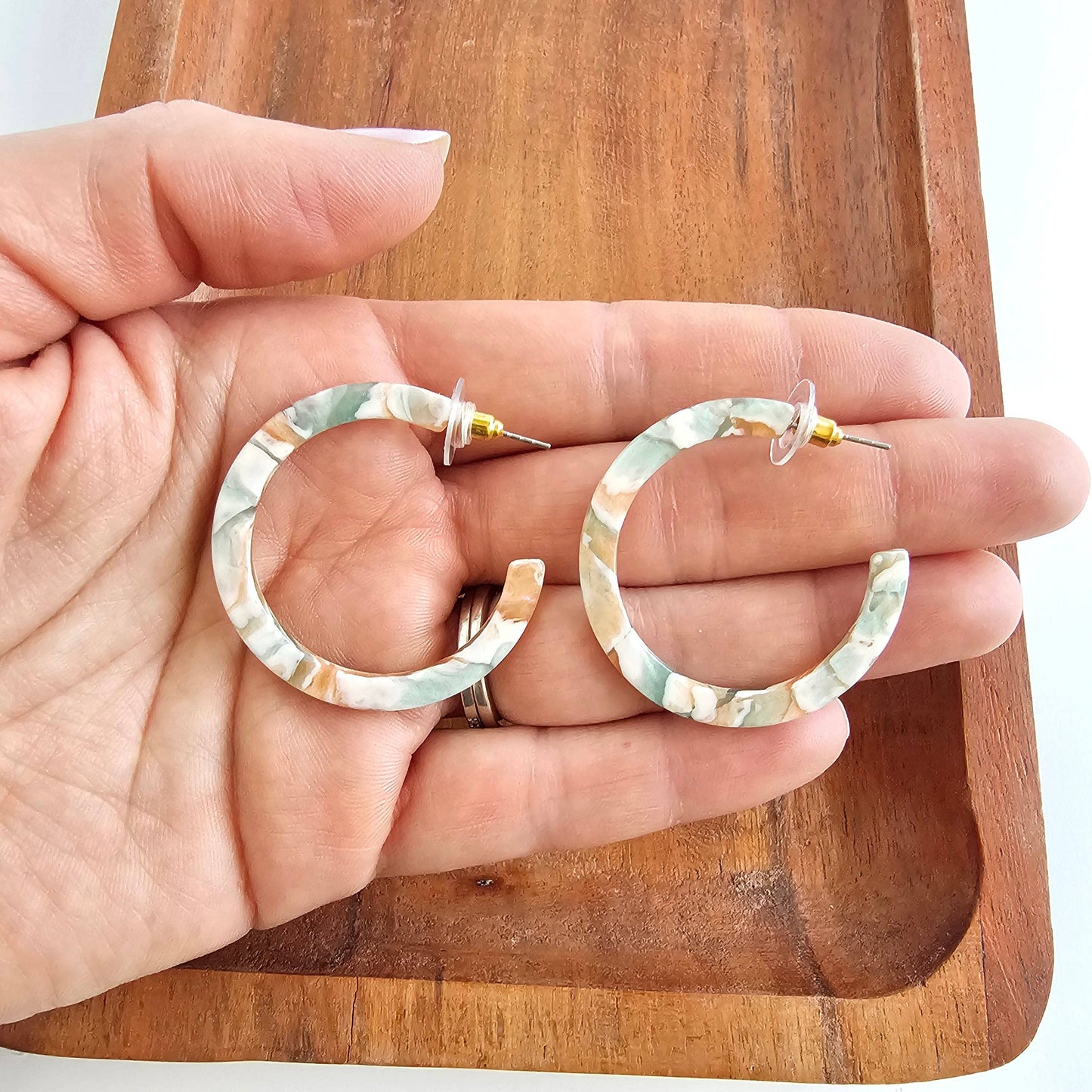 Camy Hoops - Creamsicle Mint