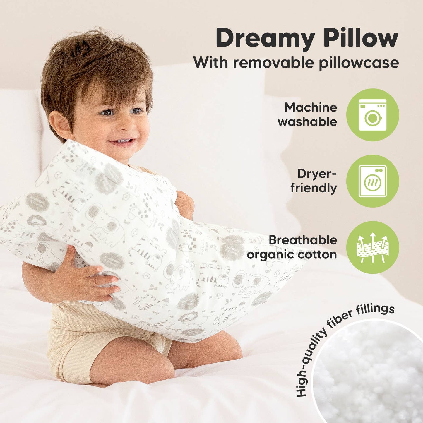 13X18 Toddler Pillow With Pillowcase