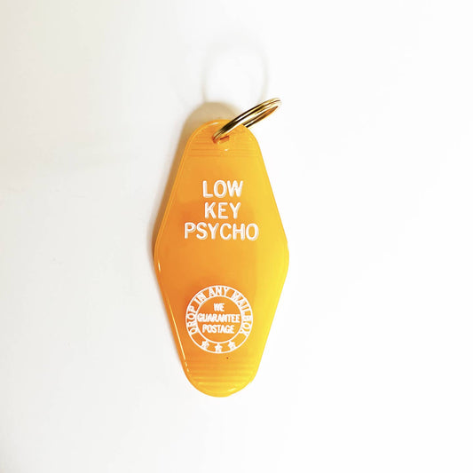 Low Key Psycho Retro Motel Keychain