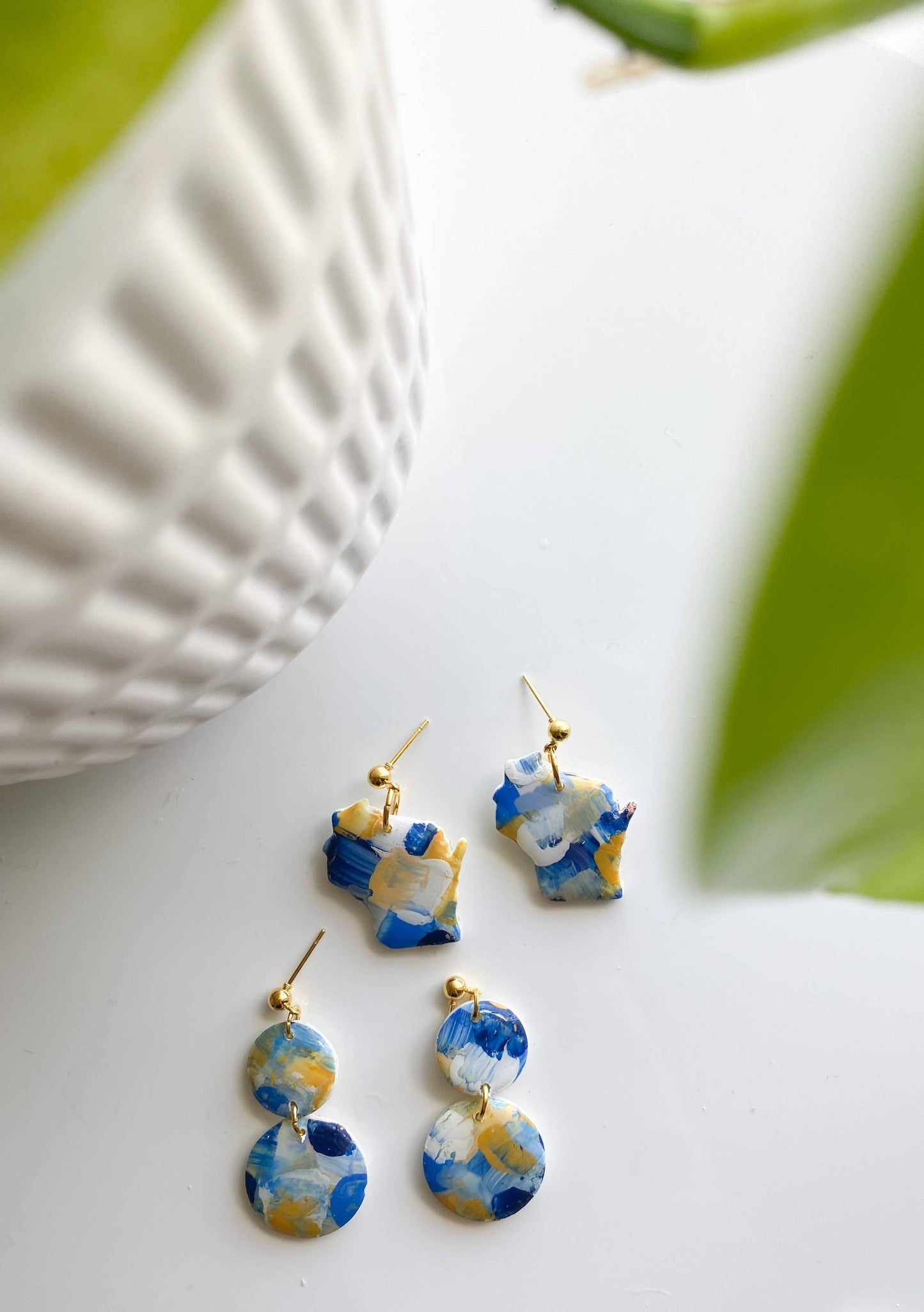 Hand Painted Milwaukee Brewers Earrings